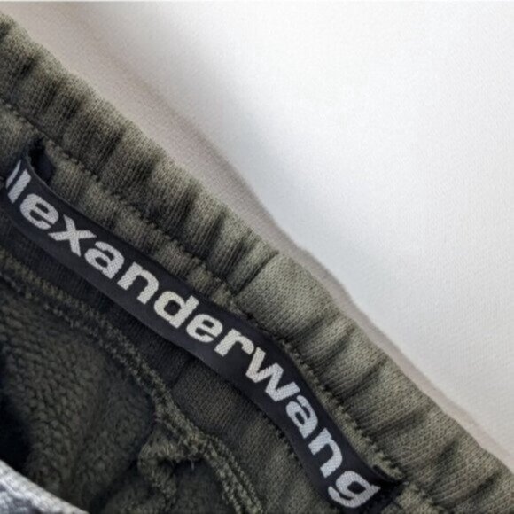 ALEXANDER WANG Jeans Sweatpants Black Green  24 - Picture 7 of 12